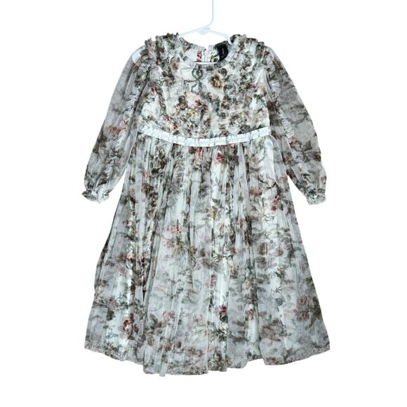 Needle & Thread Kids Sz 5 Yrs Garland Flora Dress Floral English Royal Elegance - Picture 2 of 14